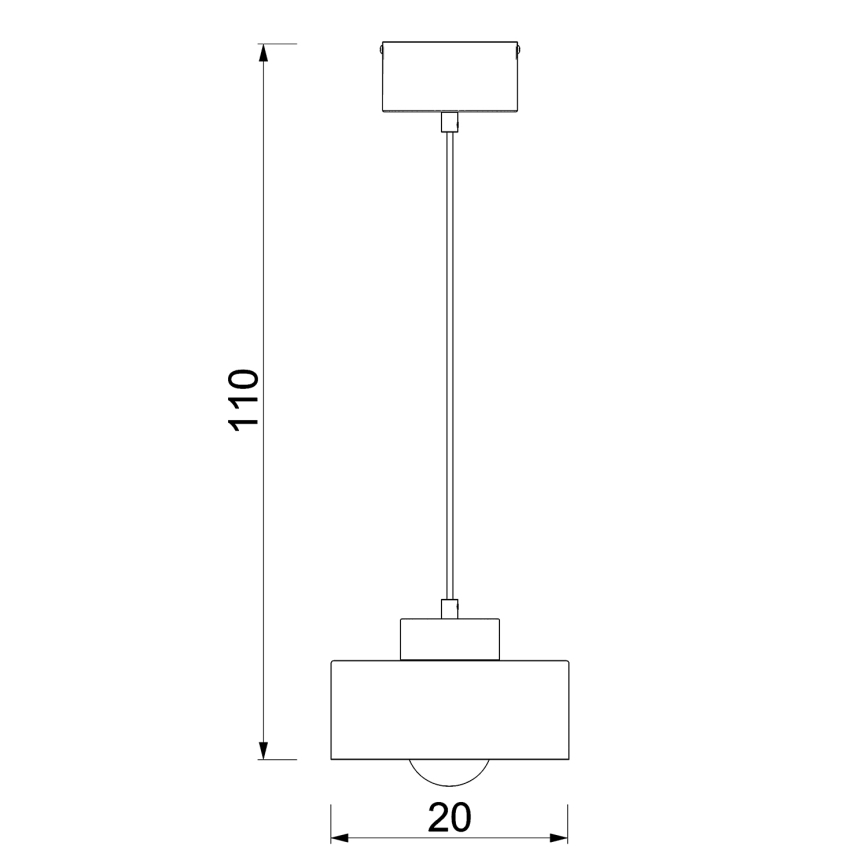 Pendel MARTI 1xE27/15W/230V hvid/skinnende krom
