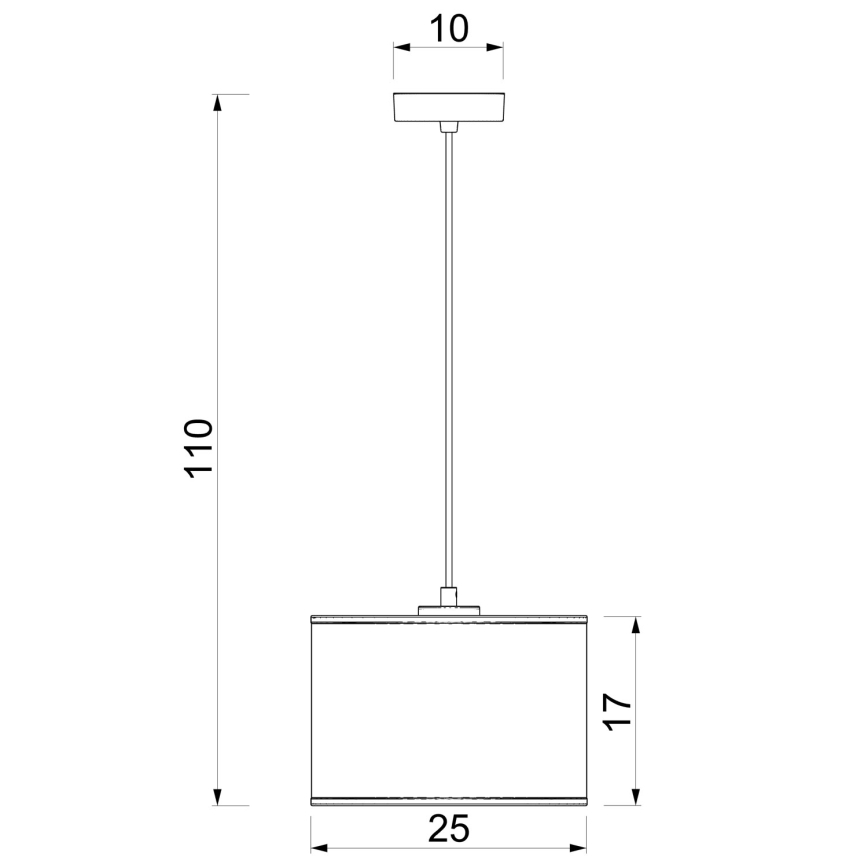 Pendel med kabel ARDEN 1xE27/15W/230V Ø 25 cm beige