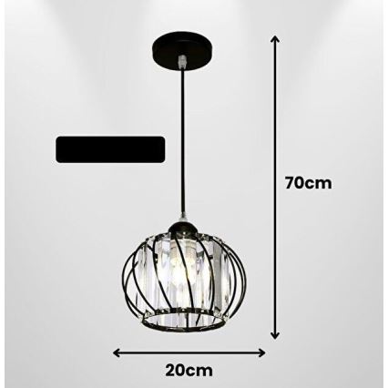 Pendel med kabel BELLA 1xE27/40W/230V sort