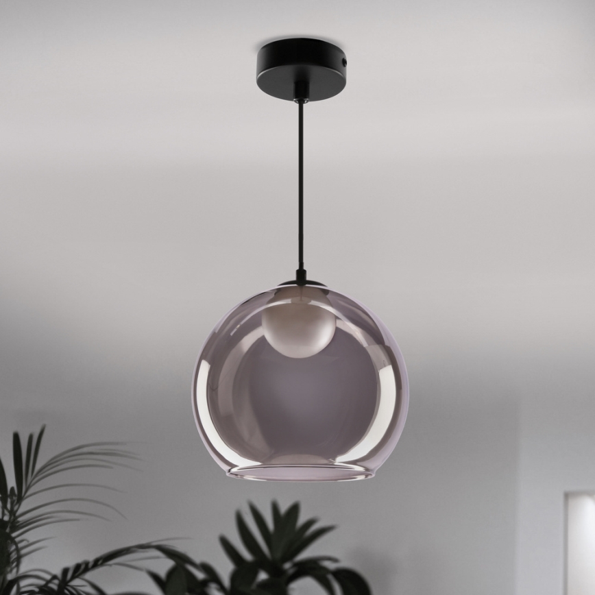 Pendel med kabel BRIN 1xG9/15W/230V røgfarvet sort