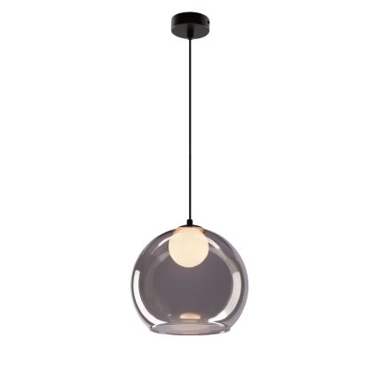 Pendel med kabel BRIN 1xG9/15W/230V røgfarvet sort