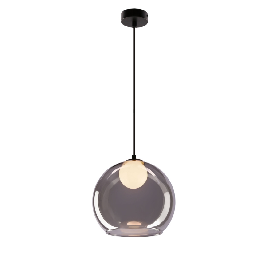 Pendel med kabel BRIN 1xG9/15W/230V røgfarvet sort