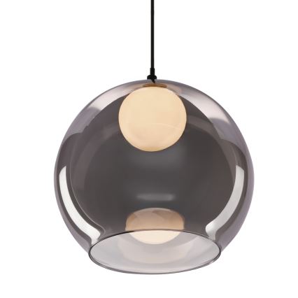 Pendel med kabel BRIN 1xG9/15W/230V røgfarvet sort