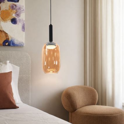 Pendel med kabel BUENO 1xGX53/9W/230V Ø 15 cm røgbrun