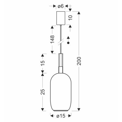 Pendel med kabel BUENO 1xGX53/9W/230V Ø 15 cm røgbrun