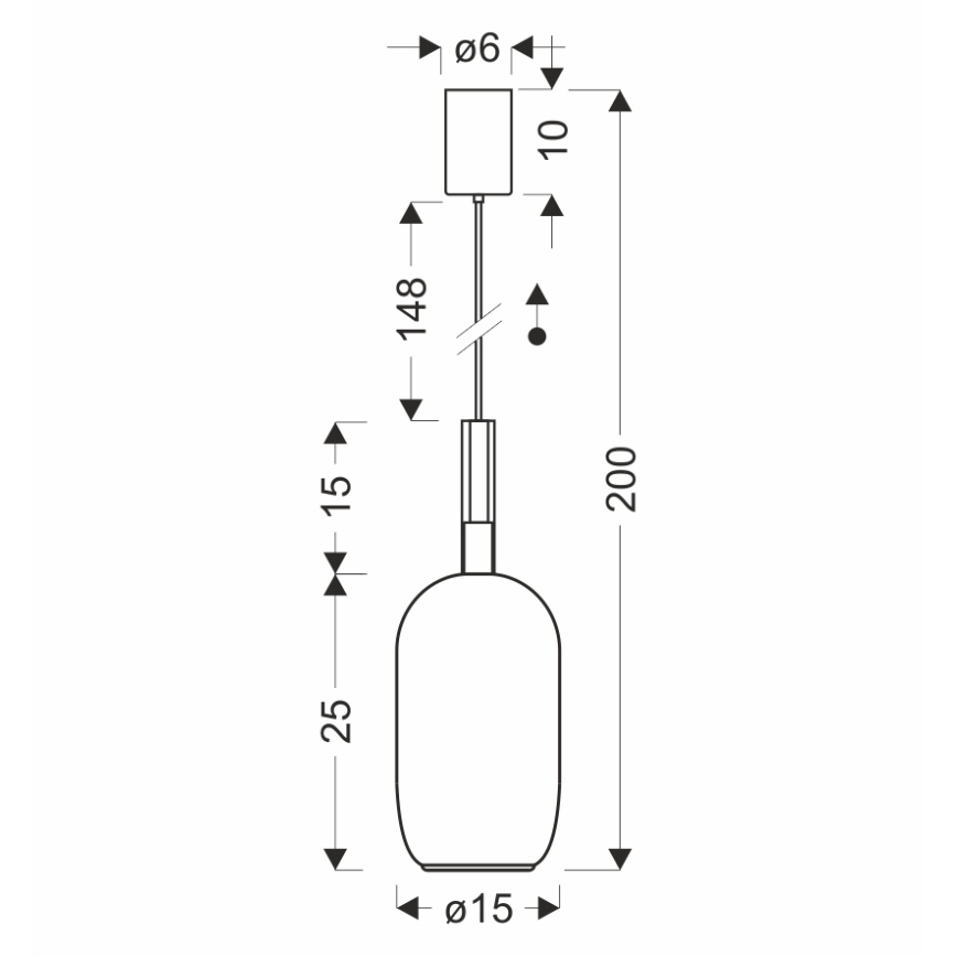Pendel med kabel BUENO 1xGX53/9W/230V Ø 15 cm røgbrun