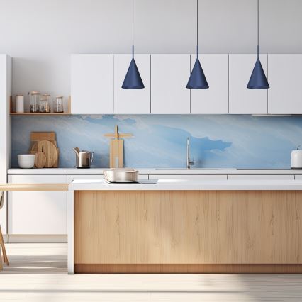 Pendel med kabel CAPITAL 1xGX53/15W/230V Ø 17 cm blå