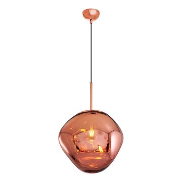 Pendel med kabel CRUMPLED 1xE27/24W/230V Ø 36 cm kobber