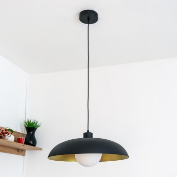 Pendel med kabel ECLIPSE 1xE27/15W/230V sort/guld