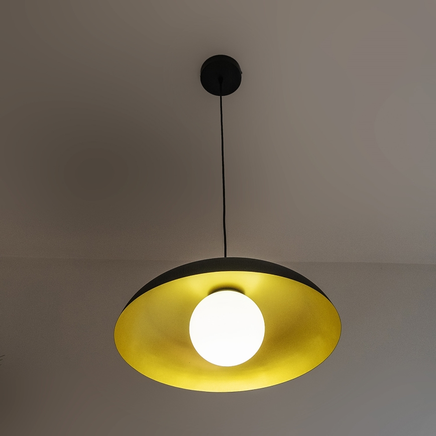 Pendel med kabel ECLIPSE 1xE27/15W/230V sort/guld