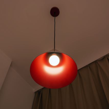 Pendel med kabel ETNA 1xE27/15W/230V Ø 25 cm rød
