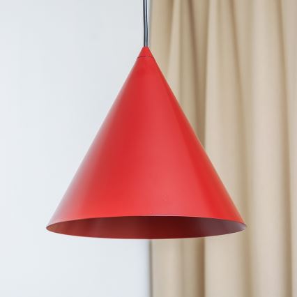 Pendel med kabel ETNA 1xE27/15W/230V Ø 25 cm rød