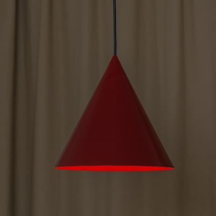 Pendel med kabel ETNA 1xE27/15W/230V Ø 25 cm rød