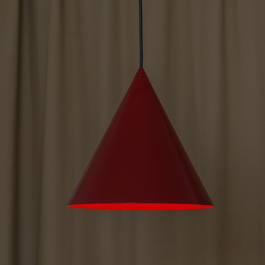 Pendel med kabel ETNA 1xE27/15W/230V Ø 25 cm rød