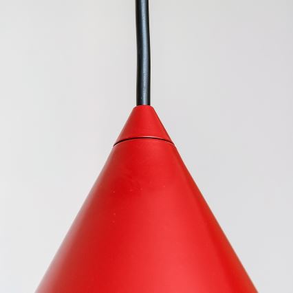 Pendel med kabel ETNA 1xE27/15W/230V Ø 25 cm rød
