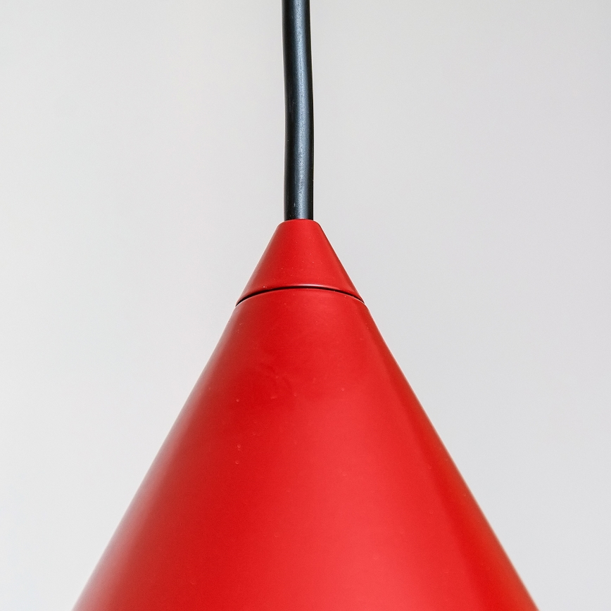 Pendel med kabel ETNA 1xE27/15W/230V Ø 25 cm rød
