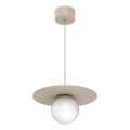 Pendel med kabel FLAT 1xE27/15W/230V beige