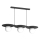 Pendel med kabel FLAT 3xE27/15W/230V sort