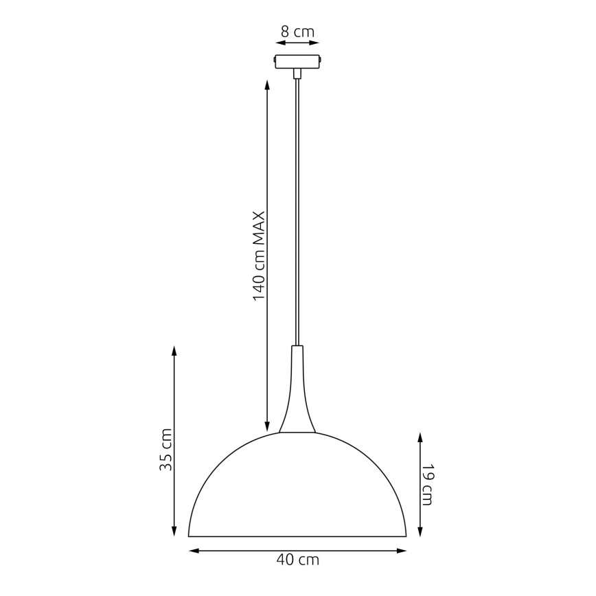 Pendel med kabel NAUTICA 1xGX53/12W/230V sort