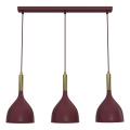 Pendel med kabel NOAK 3xE27/15W/230V bordeaux