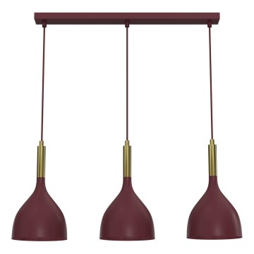 Pendel med kabel NOAK 3xE27/15W/230V bordeaux