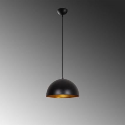 Pendel med kabel SIVANI 1xE27/40W/230V Ø 30 cm sort/kobber