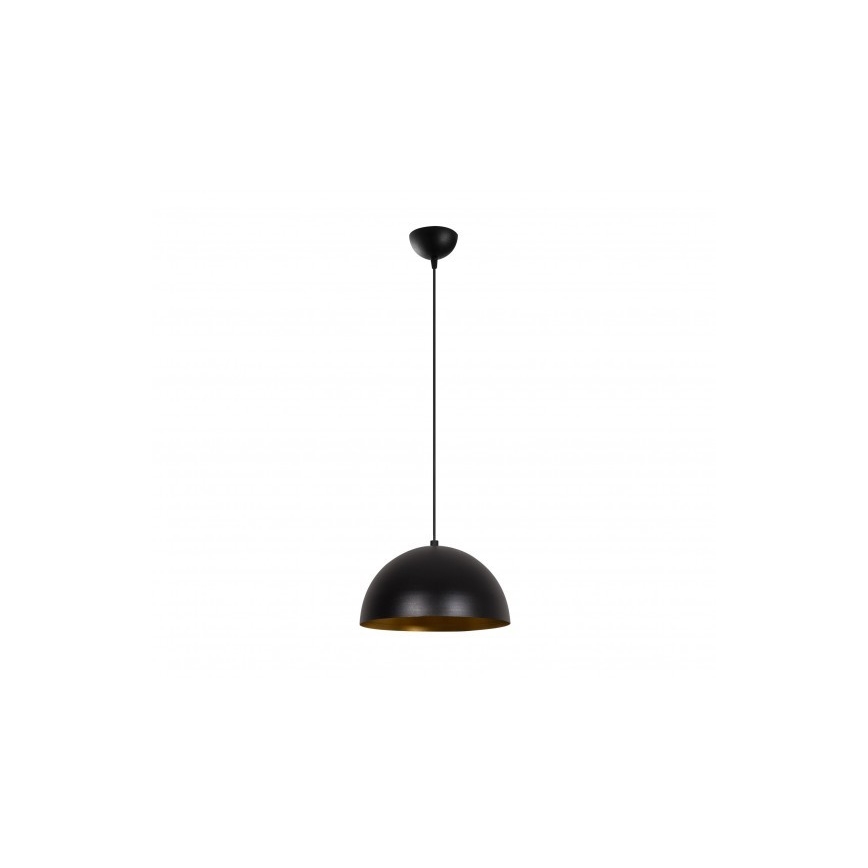 Pendel med kabel SIVANI 1xE27/40W/230V Ø 30 cm sort/kobber