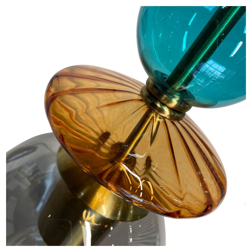 Pendel med kabel TROPEA 1xE27/15W/230V sort/røgblå/beige