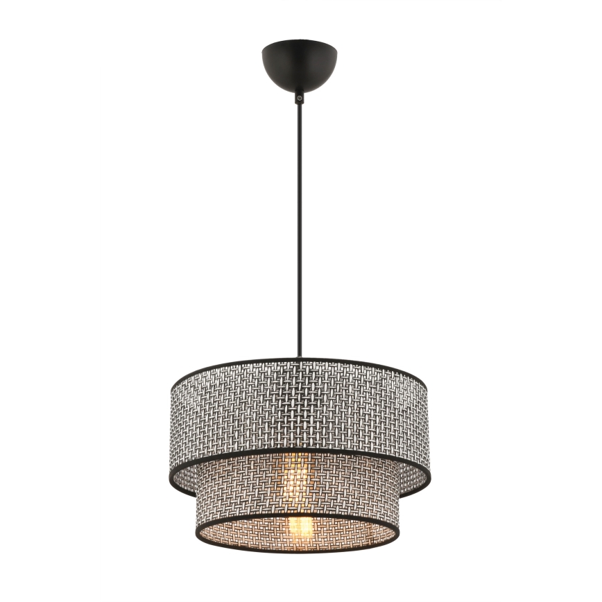 Pendel med kabelophæng ECHO 1xE27/60W/230V grå/sort