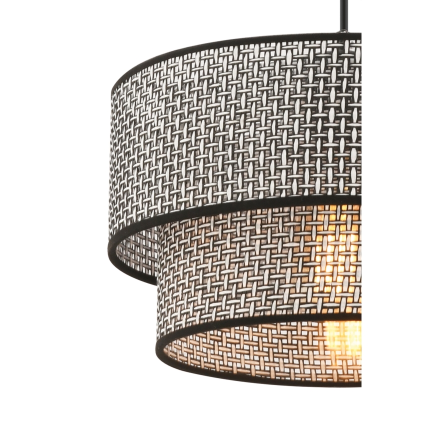 Pendel med kabelophæng ECHO 1xE27/60W/230V grå/sort