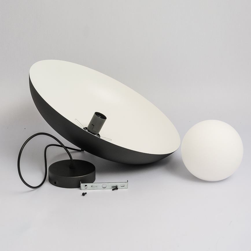 Pendel med kabelophæng ECLIPSE 1xE27/15W/230V sort/hvid