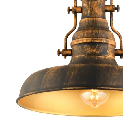 Pendel med kædeophæng 1xE27/40W/230V bronze