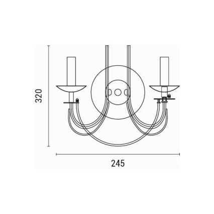 Pendel med kædeophæng 5xE14/15W/230V
