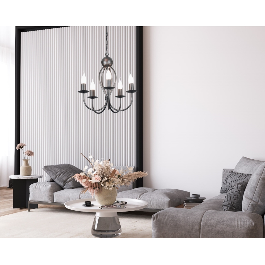 Pendel med kædeophæng ARTHUR 5xE14/40W/230V