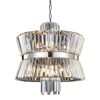 Pendel med kædeophæng AURELIA 12xE14/40W/230V mat krom
