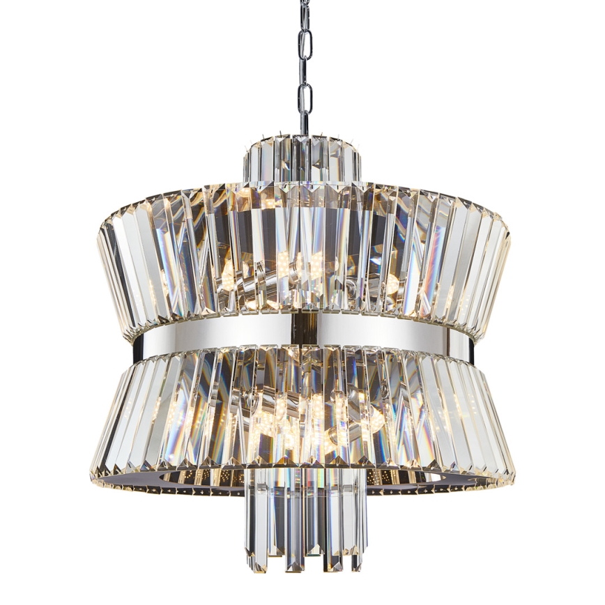 Pendel med kædeophæng AURELIA 12xE14/40W/230V mat krom