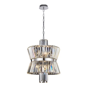 Pendel med kædeophæng AURELIA 8xE14/40W/230V mat krom