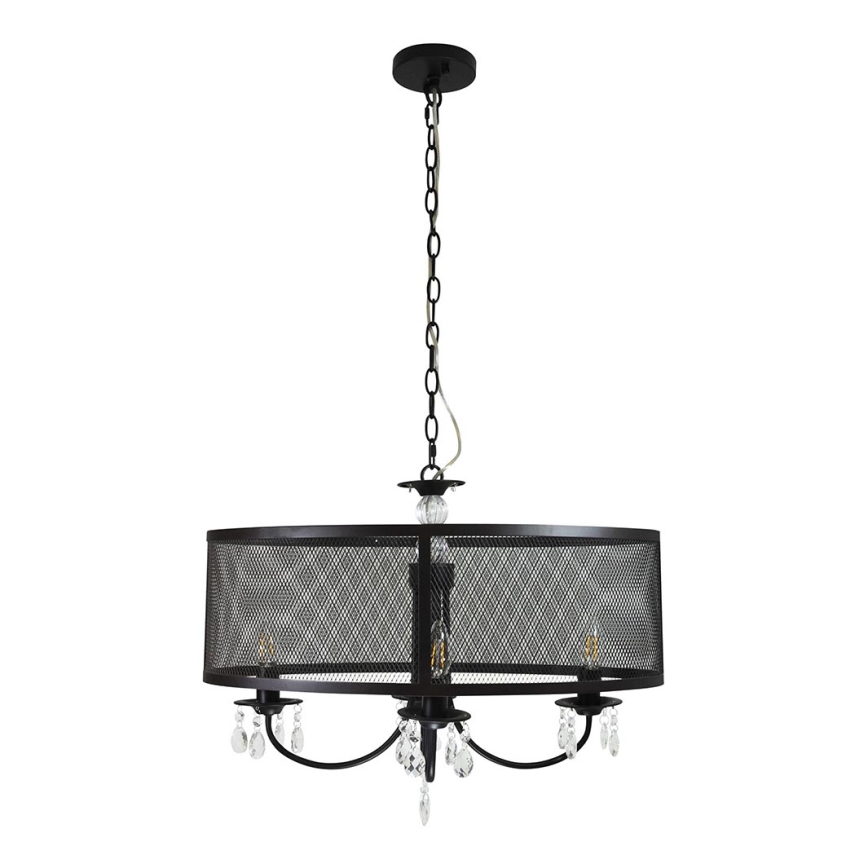 Pendel med kædeophæng BRESSO 4xE14/12W/230V sort