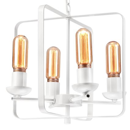 Pendel med kædeophæng CEDRIC II 4xE27/60W/230V hvid