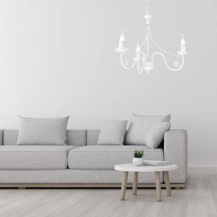 Pendel med kædeophæng DONATO 3xE14/40W/230V hvid