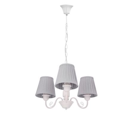 Pendel med kædeophæng FIREZ 3xE27/40W/230V hvid/grå