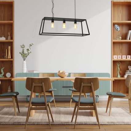 Pendel med kædeophæng FRAME 3xE27/60W/230V