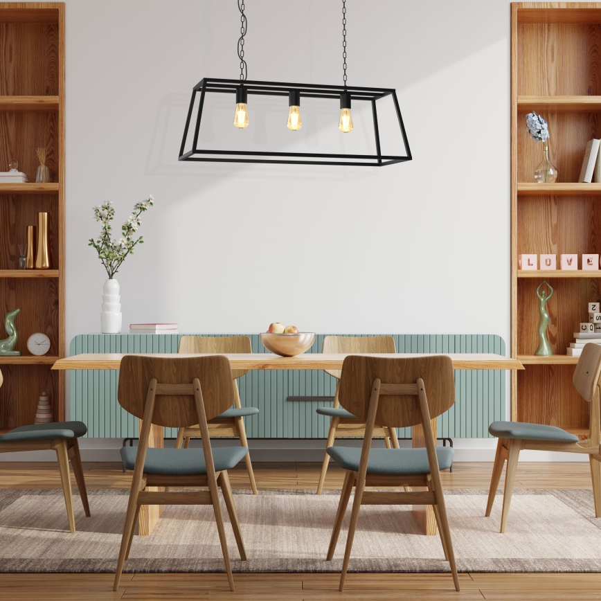 Pendel med kædeophæng FRAME 3xE27/60W/230V