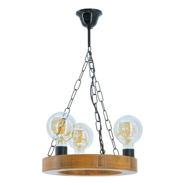 Pendel med kædeophæng IOS 3xE27/60W/230V diameter 30 cm bøg - FSC certificeret