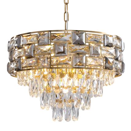 Pendel med kædeophæng LUXURIA 9xE14/40W/230V guldfarvet