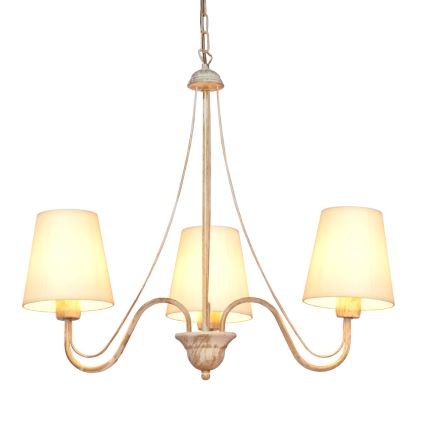 Pendel med kædeophæng MALBO 3xE27/15W/230V beige