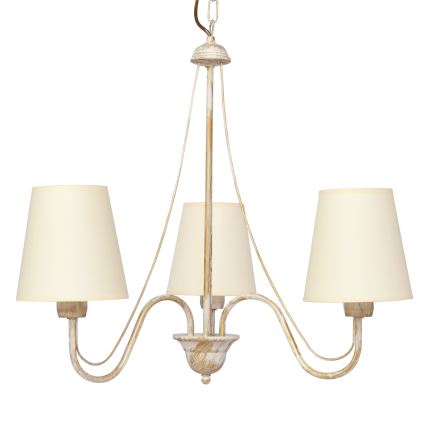 Pendel med kædeophæng MALBO 3xE27/15W/230V beige