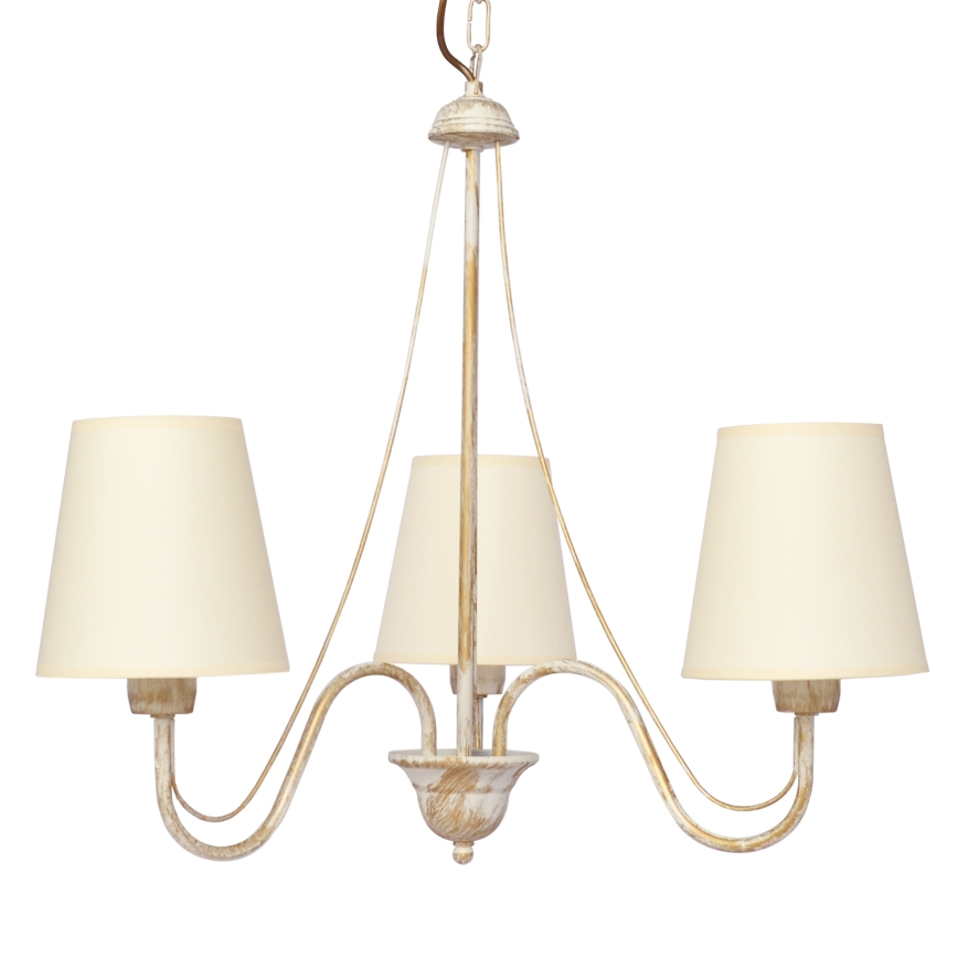 Pendel med kædeophæng MALBO 3xE27/15W/230V beige