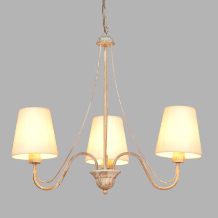 Pendel med kædeophæng MALBO 3xE27/15W/230V beige