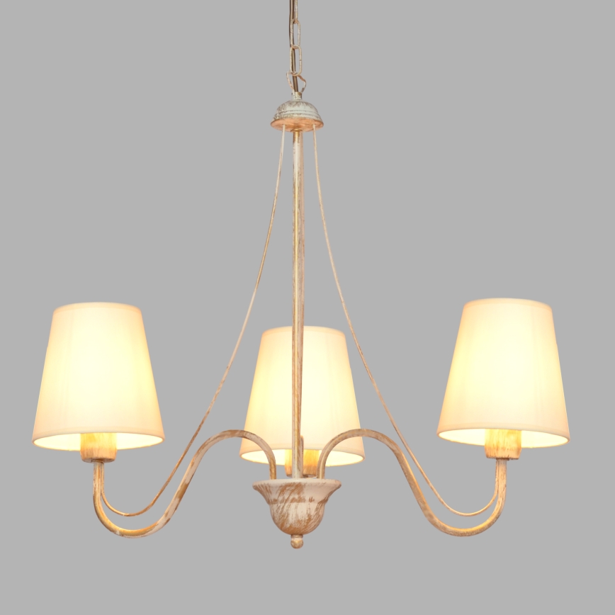 Pendel med kædeophæng MALBO 3xE27/15W/230V beige